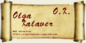 Olga Kalaver vizit kartica